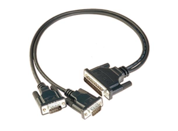 Moxa CBL-M25M9x2-50 DB25M to 2 x DB9M serial cable, 50 cm 