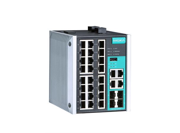 Moxa EDS-528E-4GTXSFP-LV-T 24+4G-port Gigabit managed Ethernet 