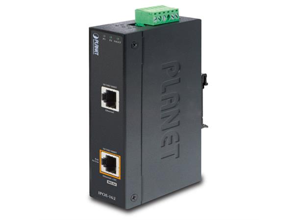 IPOE-162 PoE+ injector (Mid-span) 802.3at (30W), 12-48VDC power boost 