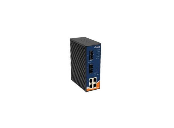 IPS-2042FX-MM-SC Industrial 6-port Lite-managed PoE Ether 