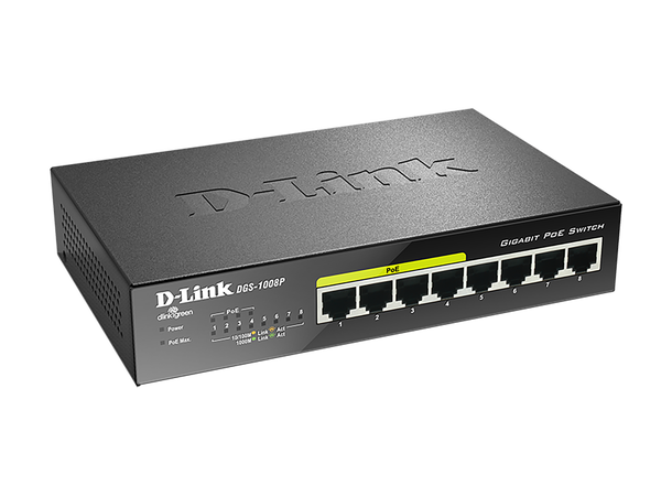 D-Link DGS-1008P 4xPoE Gigabit Unmanaged Switch 