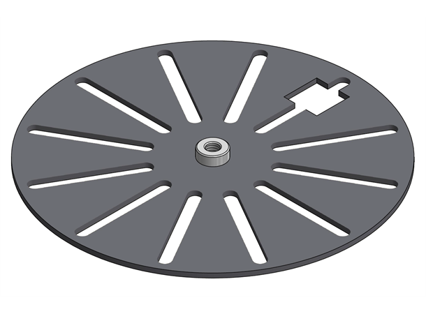 HT Round Plate, adapter plate 130mm Mount dome to standard camera bracket 