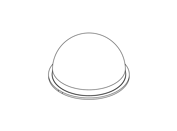 DMSBL-1001 Smoked dome bubble, 4.7" Dia 