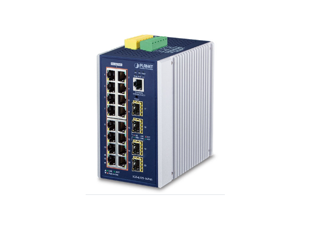 IGS-6325-16P4S 16-port Industrial Switch L3. 4xSFP, Ring, PoE++, 48-54VDC 