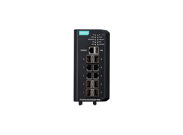 Moxa PT-G510-4GTX4GSFP-PHR-WV 10-port Managed switch 24-48 VDC 