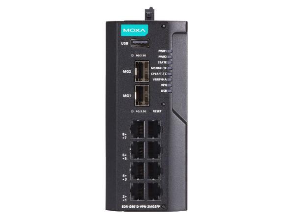 Moxa EDR-G9010-VPN-2MGSFP-T Firewall/NAT/VPN/router/switch 10GbE 