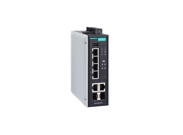 Moxa EDS-P506E-4PoE-2GTXSFP-T, wide temp 6-port Gigabit managed POE+ Switch 