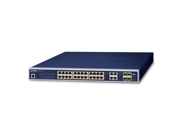 Planet GS-4210-24P4C IPv6/IPv4, 24-Port Managed 802.3at PoE+ 