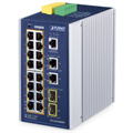 IGS-20160HPT 16-port Industrial Switch L3. 2xSFP, Ring, PoE++, 48-54VDC