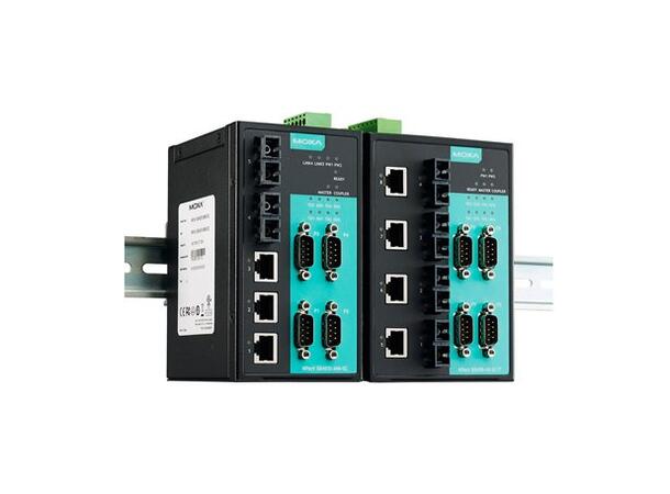 Moxa NPort S8455I-T 4 RS-232/485, 5 10/100BT(X), WT 