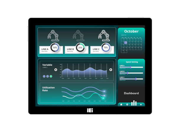 AFL4-121-ADLP-i3/8G-R10 12.1" Panel PC i3-1220P/8GB ram/PCAP Touch 