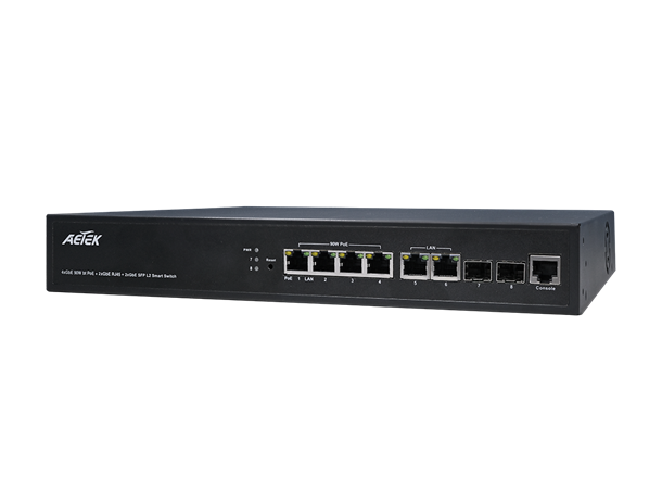 Aetek C62-044-91-380 4x90W bt PoE L2 PRO Switch 