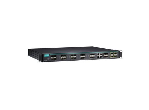 Moxa ICS-G7828A-4XG-HV-HV-T L3 switch, 20 GbE, 4 combo, 4 10GbE, WT 