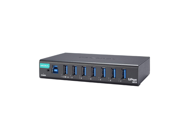 Moxa Uport 407A 7-port industrial-grade USB 3.2 hubs 