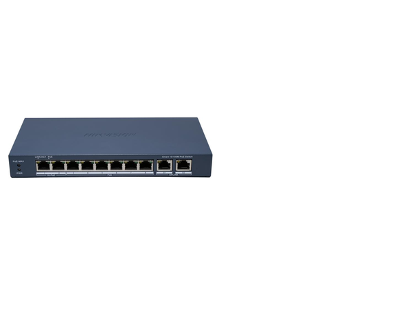 Hikvision DS-3E1310HP-EI(B) 8 Port Fast Ethernet Smart POE Switch 