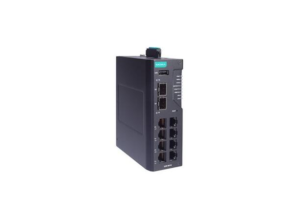 Moxa EDR-8010-2GSFP-CT 8 FE, 2 GbE SFP router, CT, -10 to 60°C 