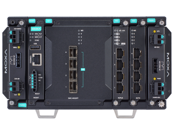 Moxa MDS-G4012-4XGS-T 4XG+8G-port Layer 2 full Gigabit modular 