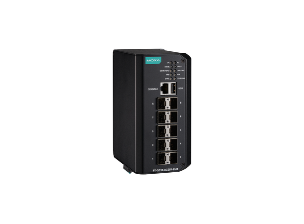 Moxa PT-G510-8GSFP-PHR-WV 10-port Managed switch 24-48 VDC 