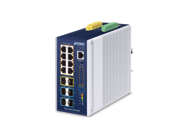 IGS-6329-8UP2S4X 8port Industrial Switch L3. 6xSFP, Ring, PoE++, 48-54VDC 