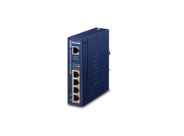 IPOE-E174 1-port to 4-port PoE Extender IP30, 802.3bt to 802.3af/at, 