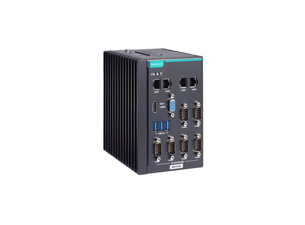Moxa DRP-A100-E2-2L4C-T DIN-rail computer with Intel Atom® x6211 