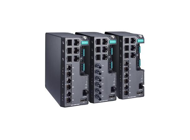 Moxa EDS-4009-3MST-LV Managed switch, 6 FE, 3 FX, mmode, ST 