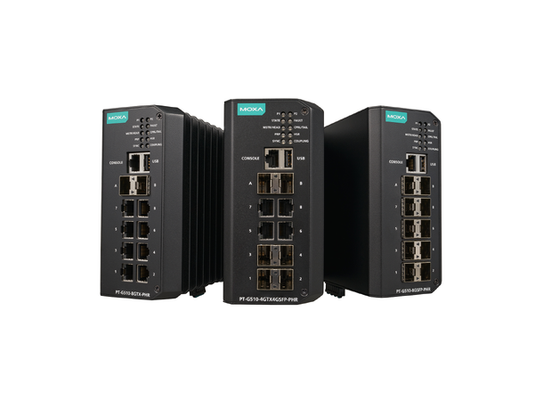 Moxa PT-G510-8GSFP-PHR-WV-CT 10-port Managed switch 24-48 VDC, CT 