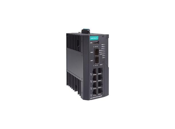 Moxa EDR-G9010-VPN-2MGSFP-HV 8 GbE, 2 GbE SFP router, -10 to 60°C 