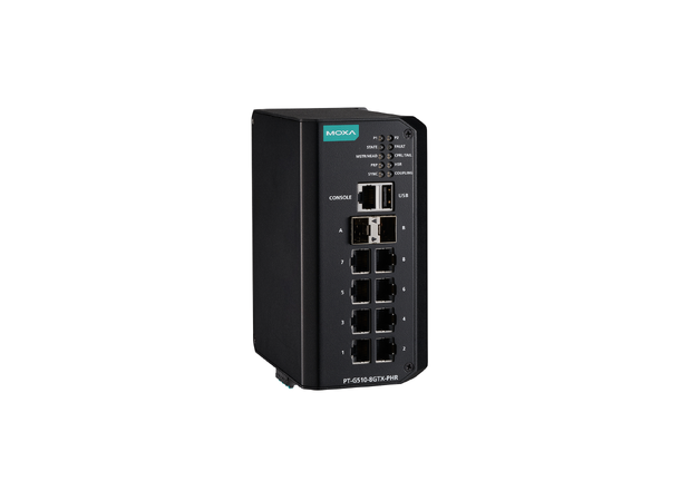 Moxa PT-G510-8GTX-PHR-HV 10-port Managed switch 110-220 VDC 