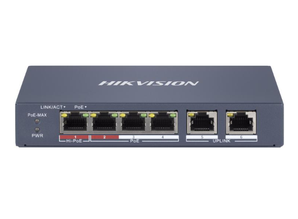 Hikvision DS-3E1106HP-EI Smart Managed 4-Poe 100Mbps Hi-PoE Switc 