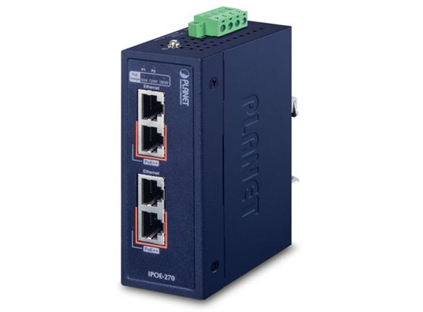 IPOE-270  2-port PoE++ Injector Multi-Gigabit 802.3bt, 48-54V 