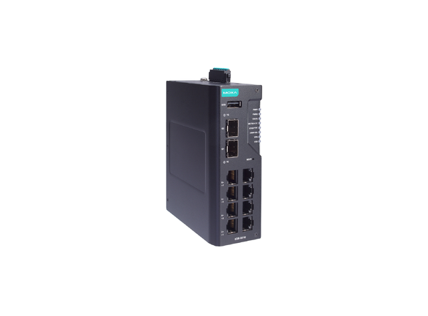 Moxa EDR-8010-VPN-2GSFP 8 FE, 2 GbE SFP router, VPN, -10 to 60°C 