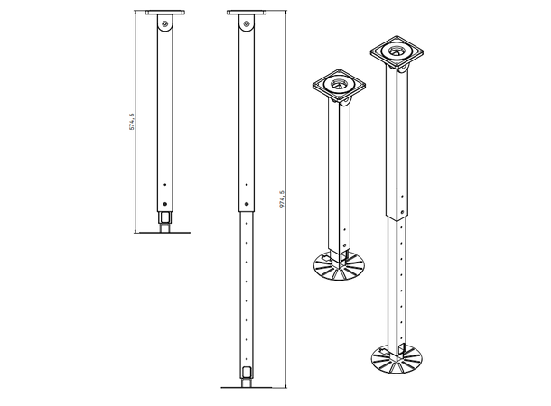 HT Universal Camera Ceiling Mount 55-100cm Height and Angle adjustable 