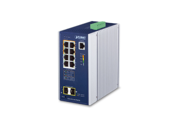 IGS-4215-4UP4T2S 4-port Industry Switch L2/L4.2xSFP 2xGbE, Ring, PoE++, 48-54VDC 