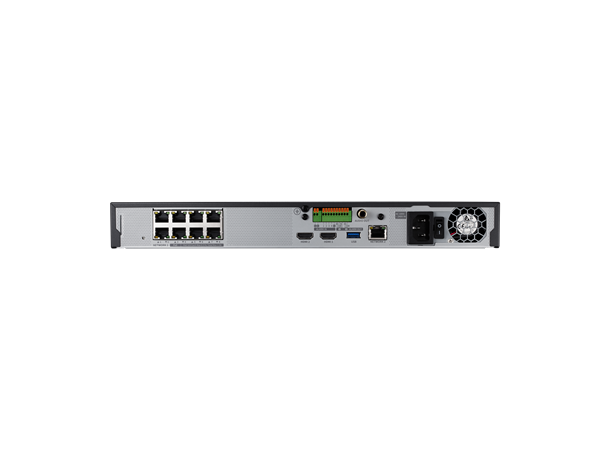 XRN-815S 8CH 12MP 100Mbps PoE 2 Bay PoE NVR, no HDD 