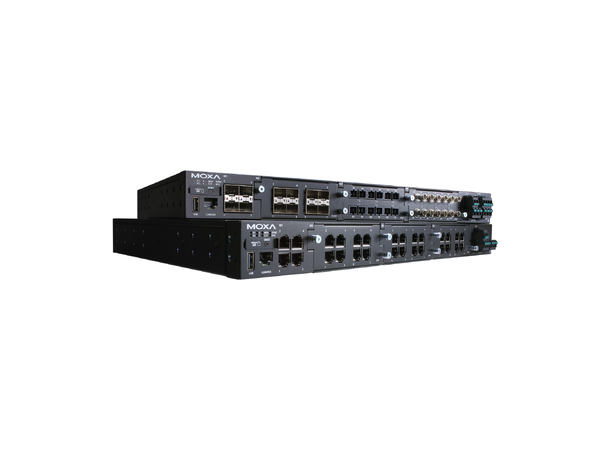 Moxa RKS-G4030-PL-PoE-8QGT-6XGS-T L2 modular managed ethernet switch, WT 